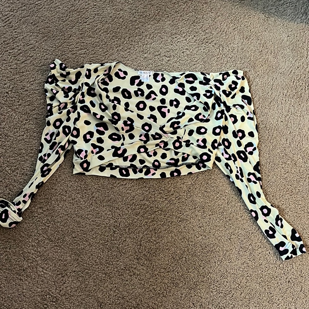 Colorful Cheetah Print Crop Top